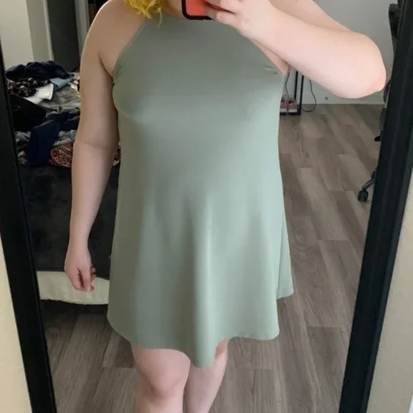 Shift Halter Knit Dress Mint Size Extra Small
